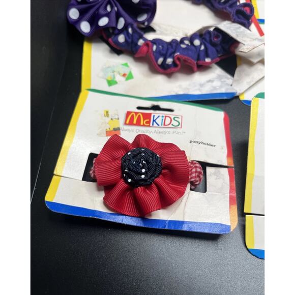 RARE McKids Ronald McDonald Headbands Hair Clips Ponytail Holder 80s Retro - Picture 6 of 6